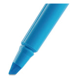 BIC® Brite Liner Highlighter, Fluorescent Blue Ink, Chisel Tip, Blue/Black Barrel, Dozen (BICBL11BE)