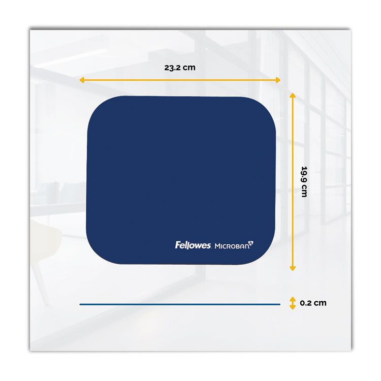 Fellowes® Mouse Pad with Microban Protection, 9 x 8, Navy (FEL5933801)