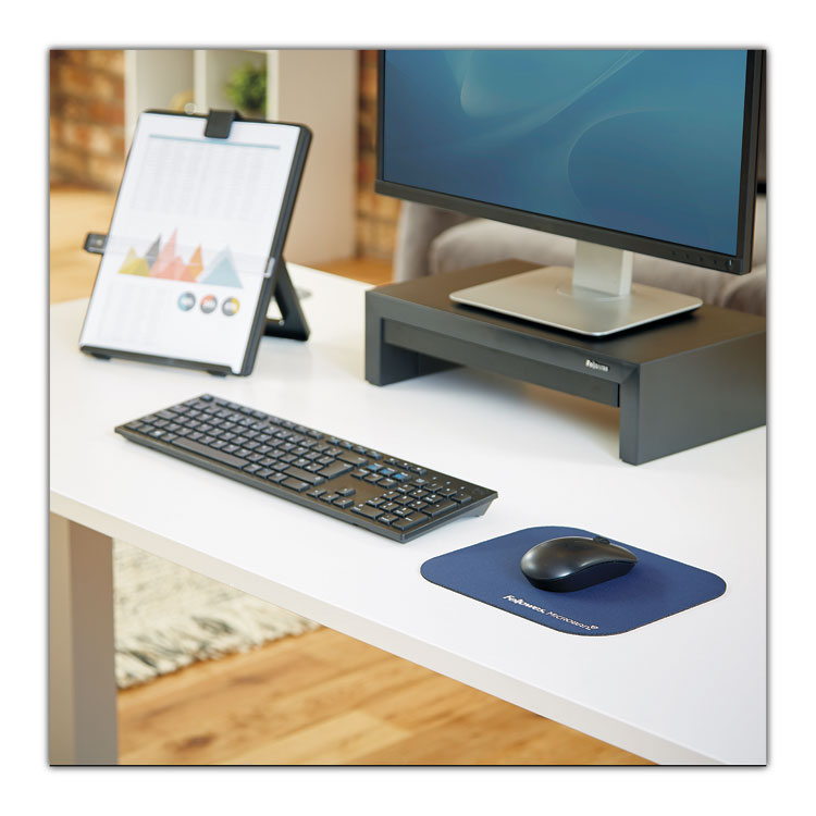 Fellowes® Mouse Pad with Microban Protection, 9 x 8, Navy (FEL5933801)