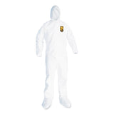 KleenGuard™ A20 Breathable Particle Protection Coveralls, Elastic Back, Hood and Boots, Large, White, 24/Carton (ANS49123) Case of 24