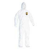 KleenGuard™ A20 Breathable Particle Protection Coveralls, Elastic Back, Hood, Medium, White, 24/Carton (KCC49112) Case of 24