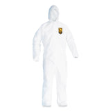 KleenGuard™ A20 Breathable Particle Protection Coveralls, Elastic Back, Hood, Medium, White, 24/Carton (ANS49112) Case of 24