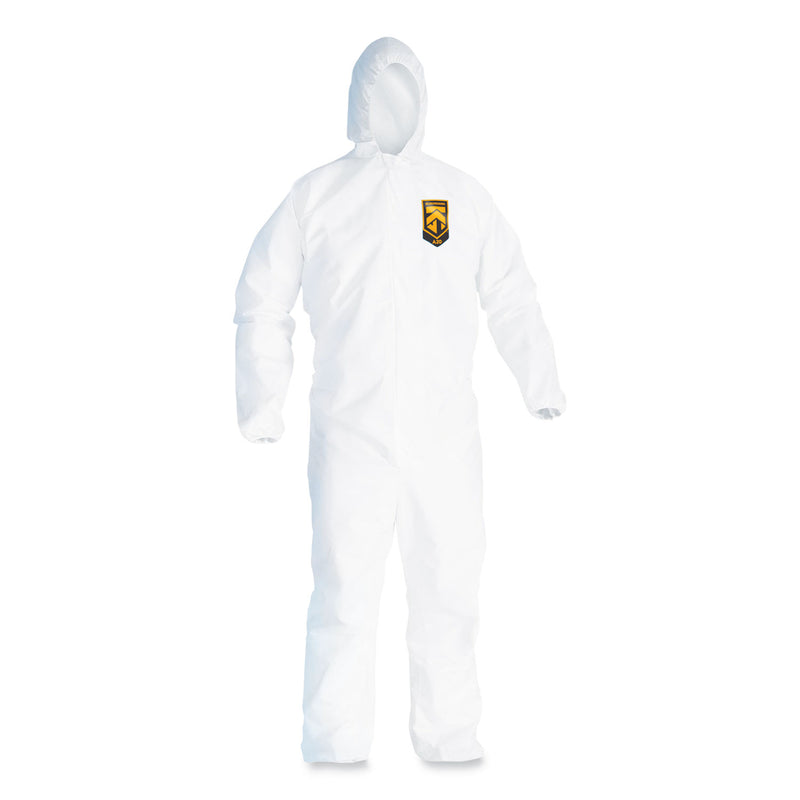 KleenGuard™ A20 Breathable Particle Protection Coveralls, Elastic Back, Hood, Medium, White, 24/Carton (ANS49112) Case of 24