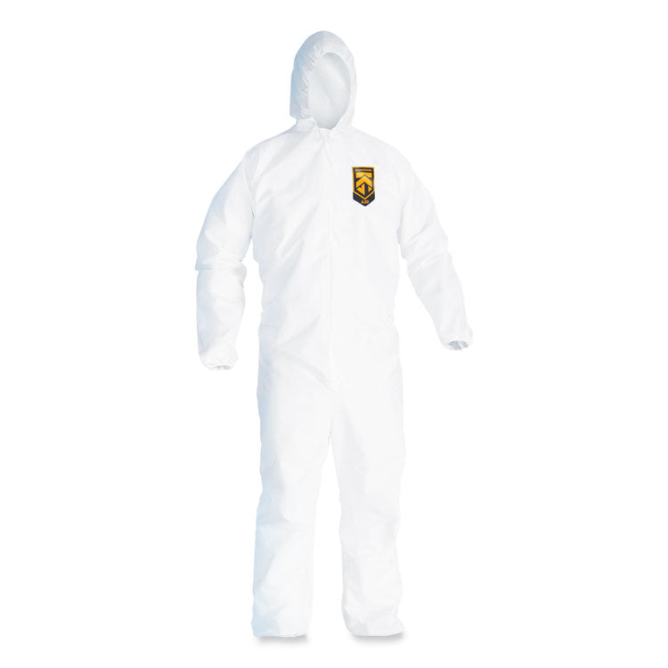 KleenGuard™ A20 Breathable Particle Protection Coveralls, Elastic Back, Hood, Medium, White, 24/Carton (KCC49112) Case of 24