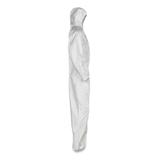 KleenGuard™ A20 Breathable Particle Protection Coveralls, Elastic Back, Hood, Medium, White, 24/Carton (ANS49112) Case of 24