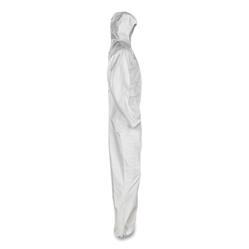 KleenGuard™ A20 Breathable Particle Protection Coveralls, Elastic Back, Hood, Medium, White, 24/Carton (ANS49112) Case of 24