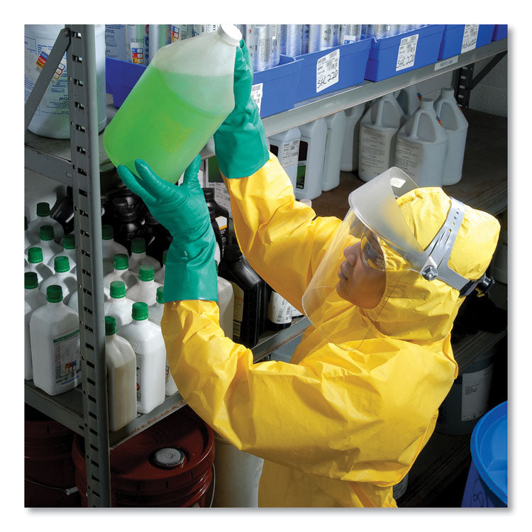 KleenGuard™ A70 Chemical Spray Protection Coveralls, Hooded, Storm Flap, Large, Yellow, 12/Carton (KCC09813) Case of 12