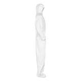 KleenGuard™ A20 Breathable Particle Protection Coveralls, Elastic Back, Hood and Boots, Large, White, 24/Carton (KCC49123) Case of 25