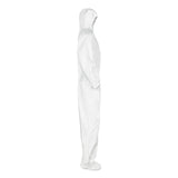 KleenGuard™ A20 Breathable Particle Protection Coveralls, Elastic Back, Hood and Boots, Large, White, 24/Carton (ANS49123) Case of 24