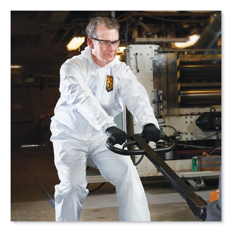 KleenGuard™ A20 Breathable Particle Protection Coveralls, Elastic Back, Hood, Medium, White, 24/Carton (KCC49112) Case of 24