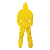 KleenGuard™ A70 Chemical Spray Protection Coveralls, Hooded, Storm Flap, Large, Yellow, 12/Carton (KCC09813) Case of 12