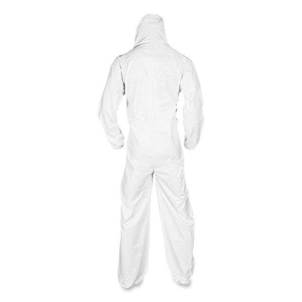 KleenGuard™ A20 Breathable Particle Protection Coveralls, Elastic Back, Hood and Boots, Large, White, 24/Carton (KCC49123) Case of 25