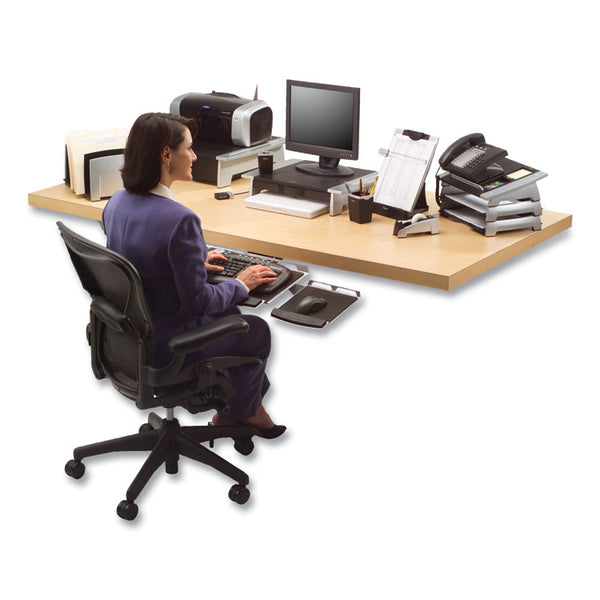 Fellowes® Office Suites Printer/Machine Stand, 21.25 x 18.06 x 5.25, Black/Silver (FEL8032601)
