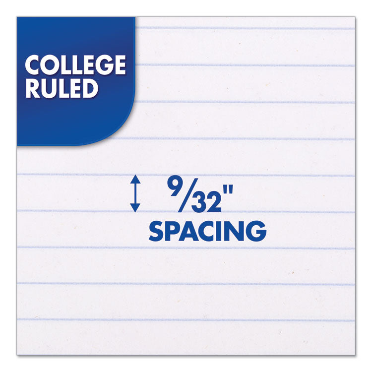 Mead® Spiral Notebook, 3-Hole Punched, 1-Subject, Medium/College Rule, Randomly Assorted Cover Color, (100) 11 x 8 Sheets (MEA06622) Each