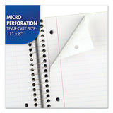 Mead® Spiral Notebook, 3-Hole Punched, 1-Subject, Medium/College Rule, Randomly Assorted Cover Color, (100) 11 x 8 Sheets (MEA06622) Each