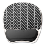 Fellowes® Photo Gel Mouse Pad with Wrist Rest with Microban Protection, 7.87 x 9.25, Chevron Design (FEL9549901)