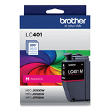 Brother LC401MS Ink, 200 Page-Yield, Magenta (BRTLC401MS)