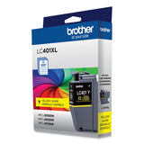 Brother LC401XLYS High-Yield Ink, 500 Page-Yield, Yellow (BRTLC401XLYS)