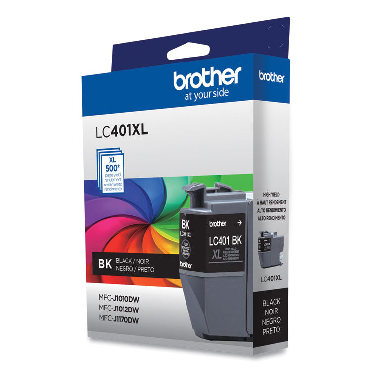 Brother LC401XLBKS High-Yield Ink, 500 Page-Yield, Black (BRTLC401XLBKS)