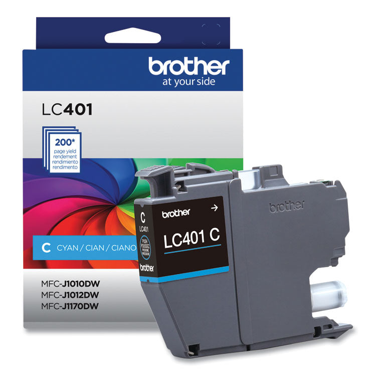 Brother LC401CS Ink, 200-Page-Yield, Cyan (BRTLC401CS) Each