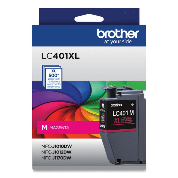 Brother LC401XLMS High-Yield Ink, 500 Page-Yield, Magenta (BRTLC401XLMS)