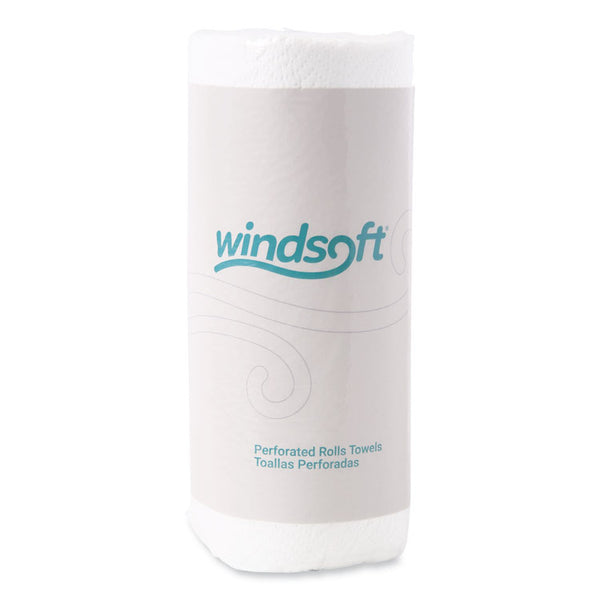 Windsoft® Kitchen Roll Towels, 2-Ply, 11 x 8.8, White, 100/Roll, 30 Rolls/Carton (WIN1220CT)