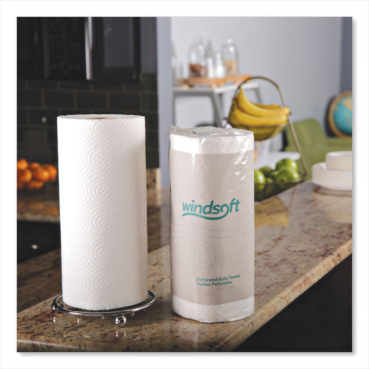 Windsoft® Kitchen Roll Towels, 2-Ply, 11 x 8.8, White, 100/Roll (WIN1220RL)