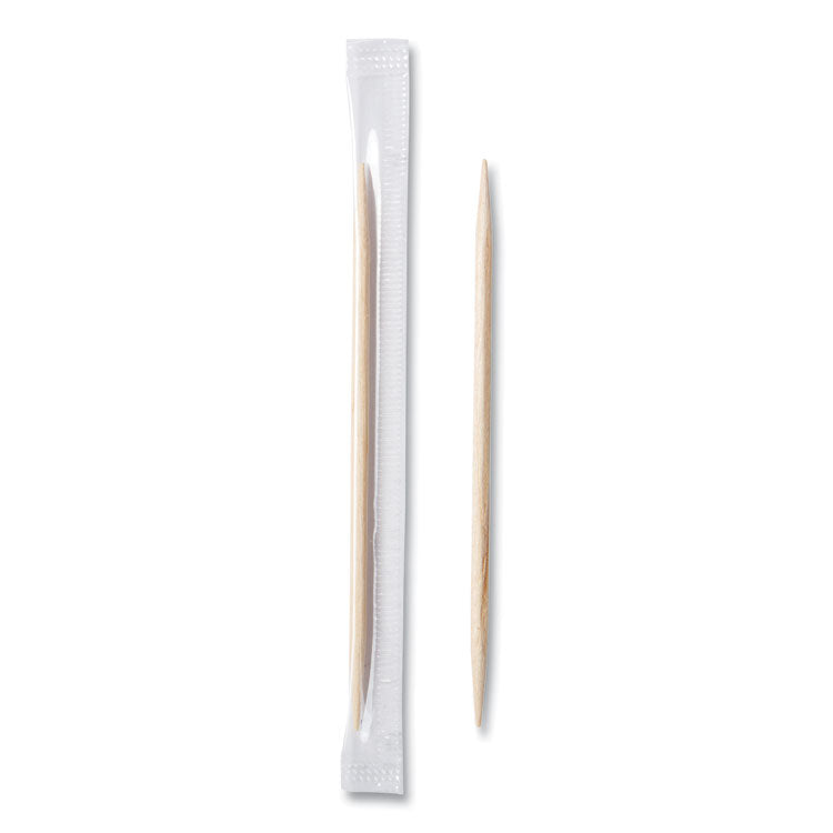 AmerCareRoyal® Mint Cello-Wrapped Wood Toothpicks, 2.5", Natural, 1,000/Box, 15 Boxes/Carton (RPPRM115) Case of 15000