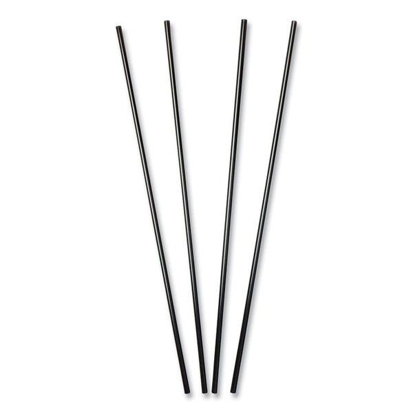 AmerCareRoyal® Sip Straws, 7.5", Plastic, Black, 10,000/Carton (RPPS1525BK7)