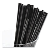 AmerCareRoyal® Sip Straws, 7.5", Plastic, Black, 10,000/Carton (RPPS1525BK7) Case of 10000