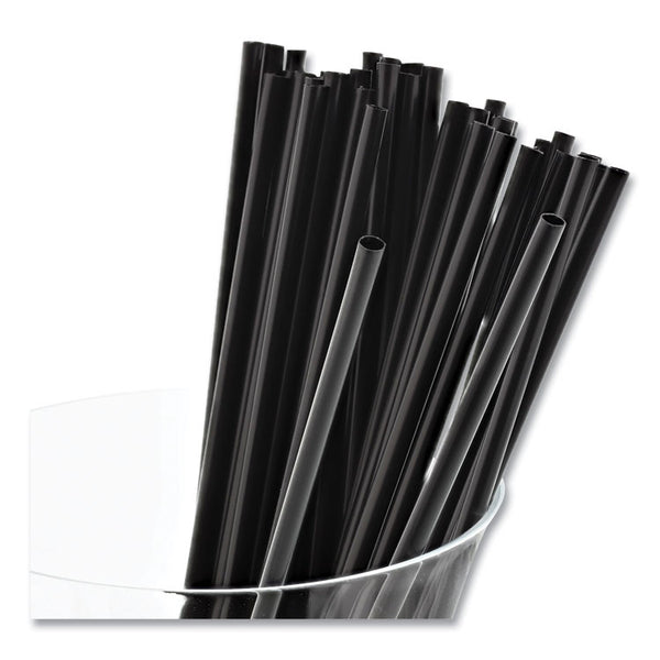 AmerCareRoyal® Sip Straws, 7.5", Plastic, Black, 10,000/Carton (RPPS1525BK7)