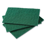 AmerCareRoyal® Medium-Duty Scouring Pad, 6 x 9, Green, 10 Pads/Pack, 6 Packs/Carton (RPPS960) 6 Packs of 10