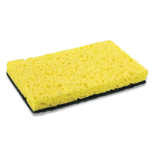 AmerCareRoyal® Heavy-Duty Scrubbing Sponge, 3.5 x 6, 0.85" Thick, Yellow/Green, 20/Carton (RPPS740C20)