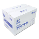 AmerCareRoyal® Baby Wipes Tub, Unscented, White, 80/Tub, 12 Tubs/Carton (RPPRPBWU80)