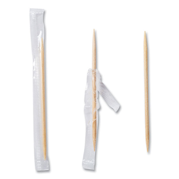 AmerCareRoyal® Mint Cello-Wrapped Wood Toothpicks, 2.5", Natural, 1,000/Box, 15 Boxes/Carton (RPPRM115)