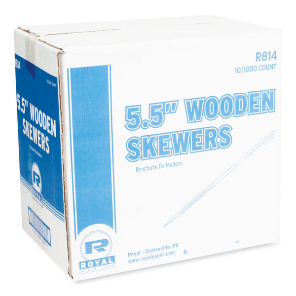 Royal Bamboo Skewers, 5 1/2", 10000/carton (RPPR814) Case of 10000