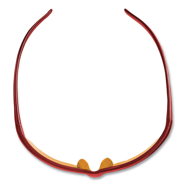 KleenGuard™ Equalizer Safety Glasses, Red Frames, Amber/Yellow Lens, 12/Box (KCC21299) Case of 12