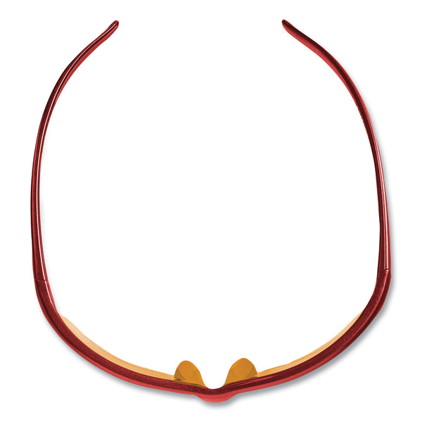 KleenGuard™ Equalizer Safety Glasses, Red Frames, Amber/Yellow Lens, 12/Box (ANS21299) Box of 12