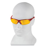 KleenGuard™ Equalizer Safety Glasses, Red Frames, Amber/Yellow Lens, 12/Box (ANS21299) Box of 12