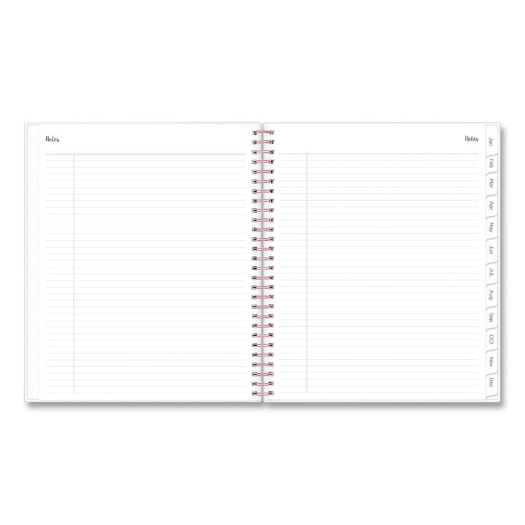 Blue Sky® Joselyn Monthly Wirebound Planner, Floral Artwork, 10 x 8, Pink/Peach/Black Cover, 12-Month (Jan to Dec): 2026 (BLS110395) Each