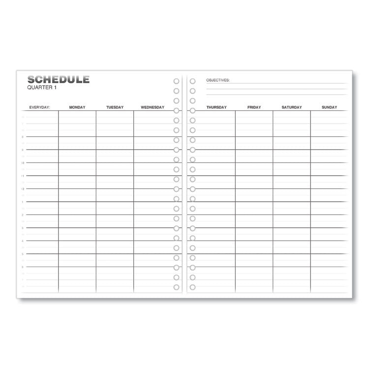 Universal® Weekly Planner, 11 x 8, Black Cover, 14-Month: Dec 2025 to Jan 2027 (UNV71000) Each