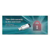 Verbatim® Store 'n' Go Secure Pro USB Flash Drive with AES 256 Encryption, 128 GB, Silver (VER70057)