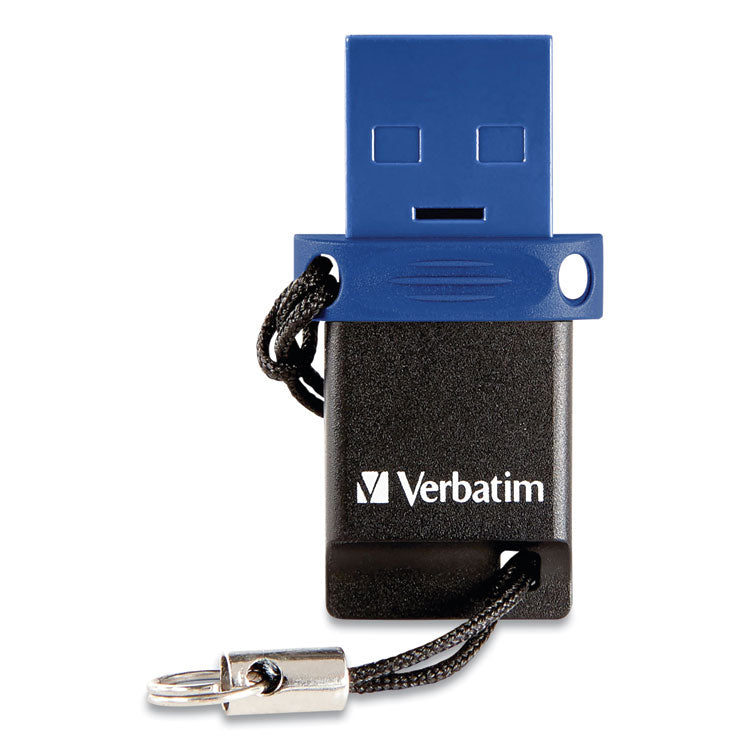 Verbatim® Store ‘n' Go Dual USB 3.0 Flash Drive for USB-C Devices, 32 GB, Blue (VER99154)