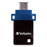 Verbatim® Store ‘n' Go Dual USB 3.0 Flash Drive for USB-C Devices, 32 GB, Blue (VER99154)