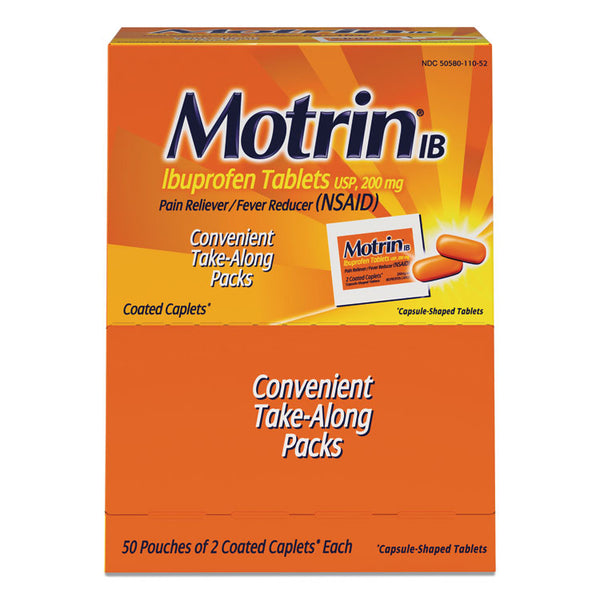 Motrin® IB Ibuprofen Tablets, Two-Pack, 50 Packs/Box (MCL48152) Box of 100