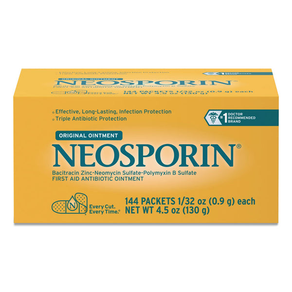 Neosporin® Antibiotic Ointment, 0.03 oz Packet, 144/Box (JOJ512376900) Box of 144