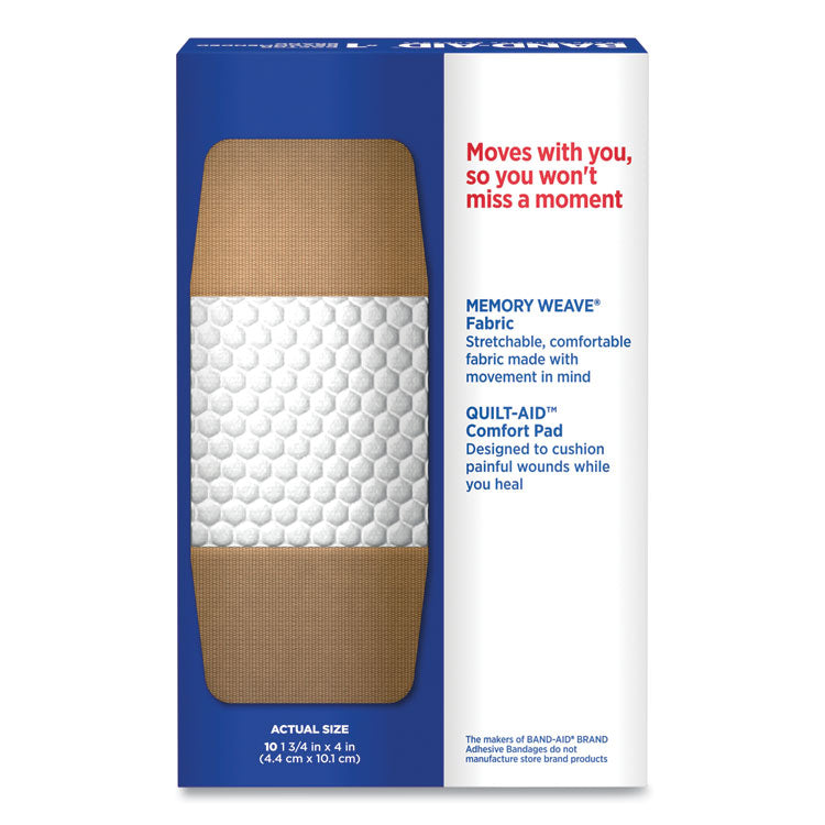 BAND-AID® Flexible Fabric Extra Large Adhesive Bandages, 1.75 x 4, 10/Box (JOJ5685) Box of 10