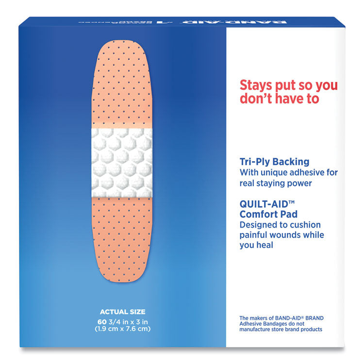 BAND-AID® Plastic Adhesive Bandages, 0.75 x 3, 60/Box (JOJ100563500) Box of 60