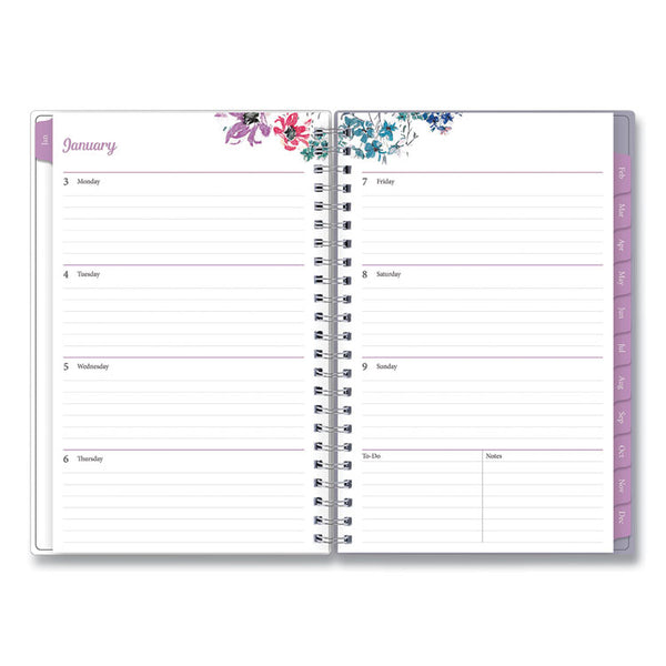 Laila Create-Your-Own Cover Weekly/Monthly Planner, Wildflower Artwork, 8 x 5, Purple/Blue/Pink, 12-Month (Jan to Dec): 2025 (BLS137276) Each