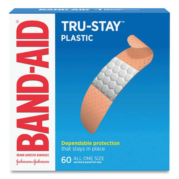 BAND-AID® Plastic Adhesive Bandages, 0.75 x 3, 60/Box (JOJ100563500) Box of 60